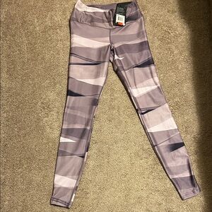 Nike Purple and Gray Patterned Leggings